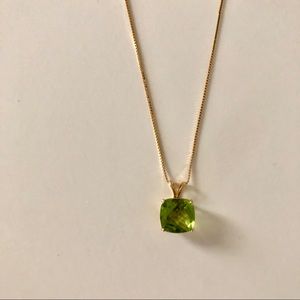 14k peridot necklace